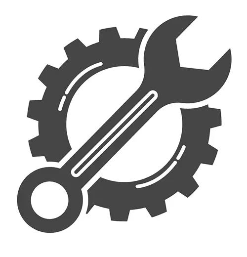 Sand blasting gear icon